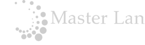 Master Lan - logo distributore specializzato in networking e cablaggio strutturato (versione negativa per footer)